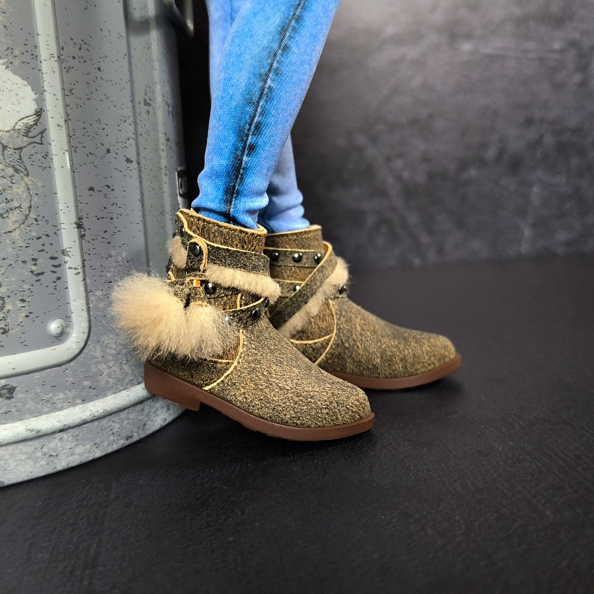 Boho Leather Boots for MiniFee, Narae, FID woman