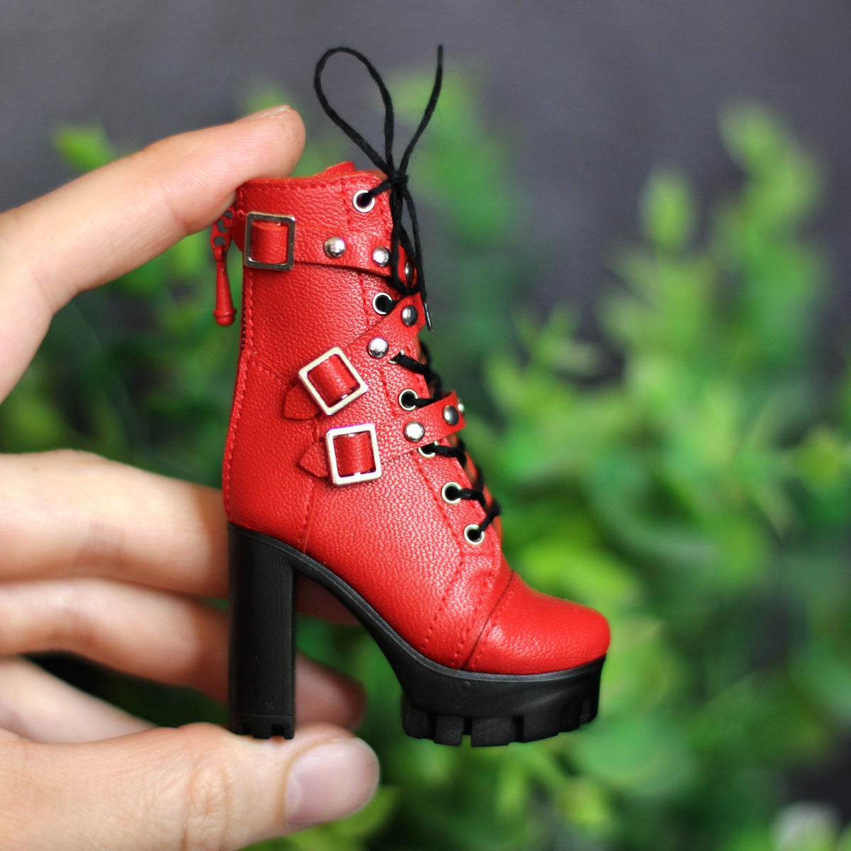 High-Heeled Boots with Straps and Spikes for MiniFee and Narae